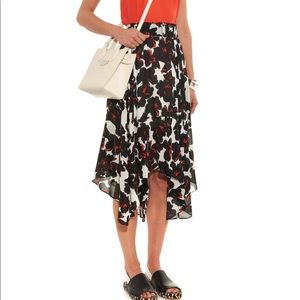 A.L.C. Nico Floral Print Silk Skirt
